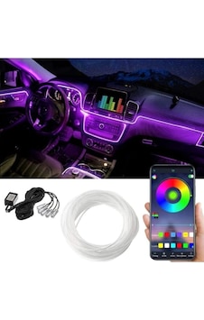 Araç Içi Atmosfer Ambiyans Led Neon App Kontrollü 5 Araç Içi Atmosfer Ambiyans Led Neon App Kontrollü 5