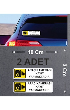 Araç Kamerası Kayıt Yapmaktadır 2 Adet Sticker - Araba Oto Araç Cam Sticker - 00187 10X3 Cm Araç Kamerası Kayıt Yapmaktadır 2 Adet Sticker - Araba Oto Araç Cam Sticker - 00187 10X3 Cm