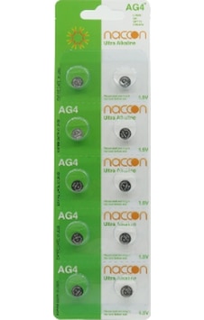 Naccon Ag4, Lr626, Lr66, 177/376/377, Sr626, Sr626sw Düğme Pil 10lu Paket