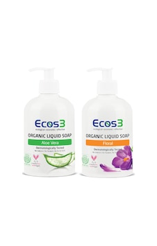 Ecos3 Organik Aloe Vera Sıvı Sabun 500 ML + Floral Sıvı Sabun 500 ML Ecos3 Organik Aloe Vera Sıvı Sabun 500 ML + Floral Sıvı Sabun 500 ML