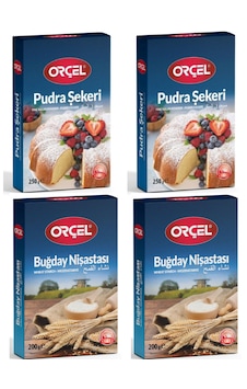 Orçel Pudra Şekeri 2 x 250 G + Buğday Nişastası 2 x 200 G