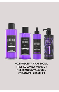 No.1 Kolonya Cam 500ml + Pet Kolonya 400 Ml + Krem Kolonya 400ml +tıraş Jeli 250ml X1 +tıraş Jei 25 No.1 Kolonya Cam 500ml + Pet Kolonya 400 Ml + Krem Kolonya 400ml +tıraş Jeli 250ml X1 +tıraş Jei 25