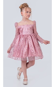 Mnk Baby & Kids Ruche Lipa Kız Çocuk Abiye M00783 Pembe Mnk Baby & Kids Ruche Lipa Kız Çocuk Abiye M00783 Pembe