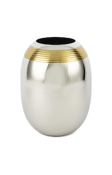 Mikasa Moor Bugle Silver Gold Metal Vazo 17x23 Cm Gümüş Mikasa Moor Bugle Silver Gold Metal Vazo 17x23 Cm Gümüş