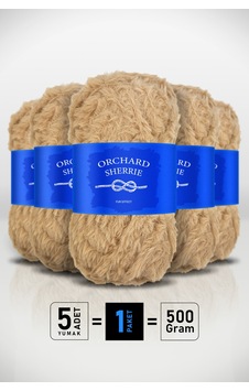 Bej 5'li Paket 100 Gr / 60 M Tavşan Tüyü Dokulu Kalın Kürk Peluş Örgü İpi Bej 5'li Paket 100 Gr / 60 M Tavşan Tüyü Dokulu Kalın Kürk Peluş Örgü İpi