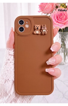 Fibaks iPhone 11 Uyumlu Kılıf Tasarımlı Desenli Kamera Korumalı Ayıcık Ve Tavşan Yumuşak Silikon Kapak Fibaks iPhone 11 Uyumlu Kılıf Tasarımlı Desenli Kamera Korumalı Ayıcık Ve Tavşan Yumuşak Silikon Kapak