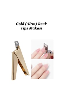 Çelik Tips Makası - Protez Tırnak Tips Kesme Makası - Takma Tırnak Makası Altın