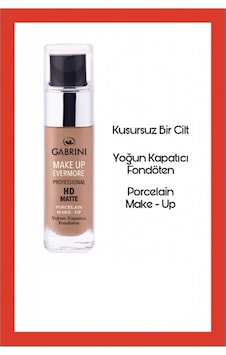 Gabrini Professional Hd Matte Porselen Yoğun Kapatıcı Fondöten 01