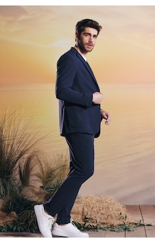 Hatemoğlu Lacivert Slim Fit Mono Yaka 6dr Takım Elbise Hatemoğlu Lacivert Slim Fit Mono Yaka 6dr Takım Elbise