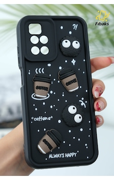 Fibaks Redmi 10 2022 Uyumlu Kılıf Tasarımlı Desenli Kamera Korumalı Coffee Kurabiye Siyah Yumuşak Silikon Kapak Fibaks Redmi 10 2022 Uyumlu Kılıf Tasarımlı Desenli Kamera Korumalı Coffee Kurabiye Siyah Yumuşak Silikon Kapak