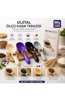 Dijital Ölçü Kaşığı - Terazili - 800 Gr Ölçme Kapasitesi Açık Bej Dijital Ölçü Kaşığı - Terazili - 800 Gr Ölçme Kapasitesi Açık Bej