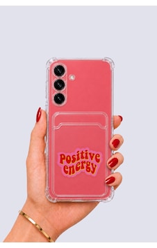 Samsung Uyumlu Galaxy S25 Kartlıklı Pozitif Enerji Desenli Kılıf Pembe Samsung Uyumlu Galaxy S25 Kartlıklı Pozitif Enerji Desenli Kılıf Pembe