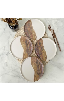 Terra Leaf Nordıc Pasta Tabağı 22 Cm 4 Adet / 22969-70 Çok Renkli Terra Leaf Nordıc Pasta Tabağı 22 Cm 4 Adet / 22969-70 Çok Renkli
