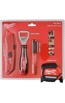 Milwaukee Promo Set 5Mt Metre + Maket Bıçağı + Marker + Şişe Açacağı - T4932480553 Milwaukee Promo Set 5Mt Metre + Maket Bıçağı + Marker + Şişe Açacağı - T4932480553
