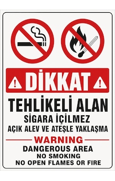 Dikkat Tehlikeli Alan Sigara İçilmez Açık Alev Ve Ateşle Yaklaşma 50x70cm Pvc Isg Levha Dikkat Tehlikeli Alan Sigara İçilmez Açık Alev Ve Ateşle Yaklaşma 50x70cm Pvc Isg Levha