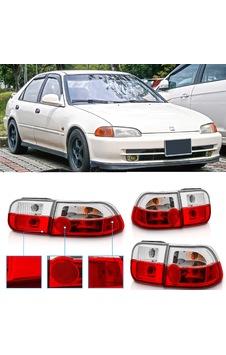 Honda Civic 1992-1995 Sedan 4.kapı Kırmızı Beyaz Stop Lambası