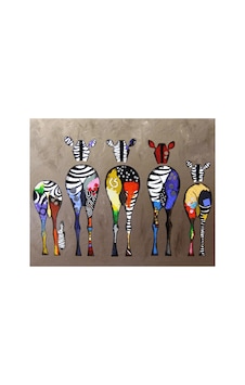 Zebra Ailesi Sayılarla Boyama Seti - Çerçeveli, 40x50cm Zebra Ailesi Sayılarla Boyama Seti - Çerçeveli, 40x50cm