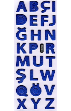 Sticker Kabartmalı Sticker Defter Planlayıcı Etiket Cb509 16x7 Cm- Mavi Harfler Çok Renkli