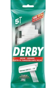 Derby Tek Bıçaklı Kullan-At Tıraş Bıçağı 5'li