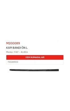 Kapı Bandı Ön Sol Albea Kapı Bandı Ön Sol Albea