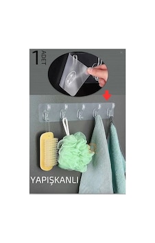5 Pinli Yapışkanlı Askı Xenoty Design 716049 Şeffaf 5 Pinli Yapışkanlı Askı Xenoty Design 716049 Şeffaf