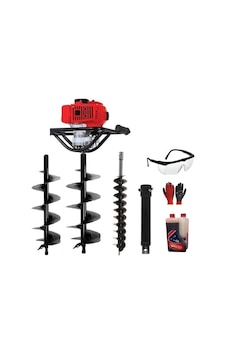 Secho DX5500 Toprak Burgu Makinesi + Uç Aksesuar Seti 100 - 150 - 200 MM