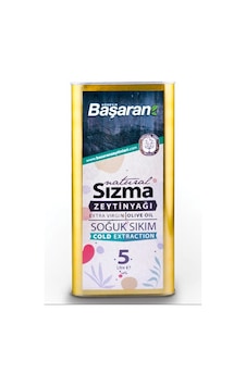Başaran Soğuk Sıkım Natürel Sızma Sızma Zeytinyağı Teneke 5 L
