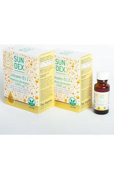 SUNDEX 2'li Paket Vitamin B12 Metilkobalamin 20 ML Dilaltı Sprey