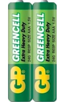 GP Greencell AAA İnce Kalem Pil 2'li GP Greencell AAA İnce Kalem Pil 2'li