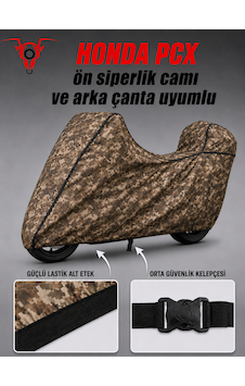 Honda Pcx Army Premium Kamuflaj Desenli Suya Ve Güneş Işınlarına Dayanıklı Motosiklet Brandası Honda Pcx Army Premium Kamuflaj Desenli Suya Ve Güneş Işınlarına Dayanıklı Motosiklet Brandası