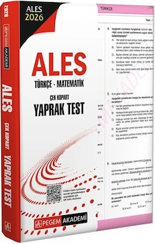 Pegem 2026 Ales Yaprak Test Pegem Akademi Yayınları