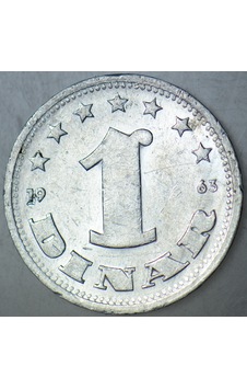 Yugoslavya 1 Dinar 1963 Çilaltı. Yugoslavya 1 Dinar 1963 Çilaltı.