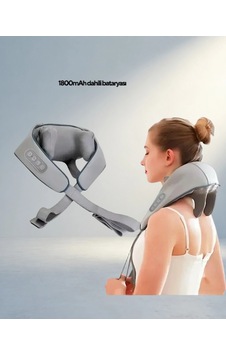 Ergonomik Boyun Masaj Aleti 1800mah Şarjlı U Tasarım Acı Kahverengi Ergonomik Boyun Masaj Aleti 1800mah Şarjlı U Tasarım Acı Kahverengi