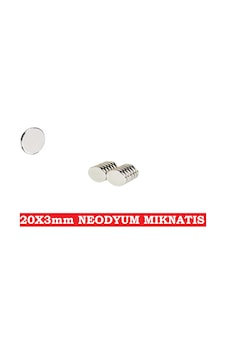 NEODYUM GÜÇLÜ MIKNATIS 20X3mm Yuvarlak Mıknatıs 2 ADET NEODYUM GÜÇLÜ MIKNATIS 20X3mm Yuvarlak Mıknatıs 2 ADET