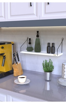 Duvar Rafı Kitaplık Mutfak Banyo Yaşam Alanı 15 X 55 Cm 1 Adet - Byz-syh Beyaz