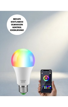 Akıllı Led Ampul 9 Watt Beyaz Işık Ve Renk Seçenekleri Diğer Akıllı Led Ampul 9 Watt Beyaz Işık Ve Renk Seçenekleri Diğer
