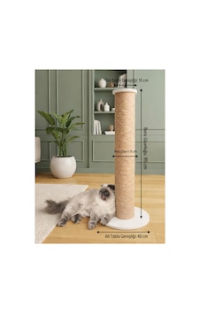 Xxl Kedi Tırmalama Direği- 85 Cm Uzunluk 13 Cm Çapında.