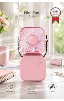 F-05 Mini Fan Tutmalı Şarjlı Vantilatör Pembe Ofis Gereci Spor Aksesuarı Günlük Kullanım F-05 Mini Fan Tutmalı Şarjlı Vantilatör Pembe Ofis Gereci Spor Aksesuarı Günlük Kullanım