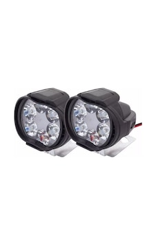 Motosiklet Led Sis Farı 2 Li Set 12v 6 Led Motorsiklet Led Farı Çakar Ve Düz Yanar