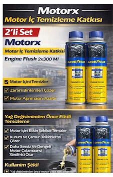 2 Adet Motor İç Temizleme Katkısı Engine Flush 300 Ml Yağ Değişim Öncesi Motorx