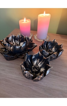 3'lü Dekoratif Lotus Çiçeği Kase / Şamdan & Mumluk Seti Siyah & Altın Yaldız Eskitme Çok Renkli 3'lü Dekoratif Lotus Çiçeği Kase / Şamdan & Mumluk Seti Siyah & Altın Yaldız Eskitme Çok Renkli