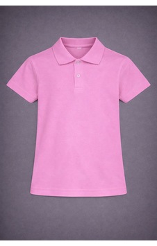 Polo Yaka Kısa Kol Tshirt Pembe Polo Yaka Kısa Kol Tshirt Pembe