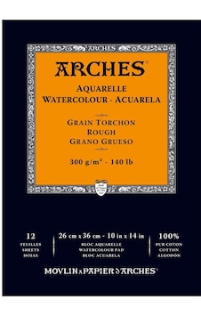 Arches Suluboya Blok Doğal Beyaz Dokulu 140lb 300gr 26x36 12 Yapr Arches Suluboya Blok Doğal Beyaz Dokulu 140lb 300gr 26x36 12 Yapr