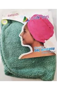 Wellmop Mikrofiber Düğmeli Saç Havlusu Yeşil Yeşil Wellmop Mikrofiber Düğmeli Saç Havlusu Yeşil Yeşil
