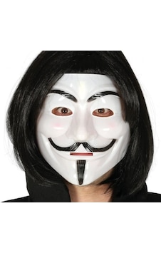Siyah - 310 - Renk Takma Kısa Saç Ve V For Vendetta Maskesi - Spt-gld - Anonymous Maskesi Siyah - 310 - Renk Takma Kısa Saç Ve V For Vendetta Maskesi - Spt-gld - Anonymous Maskesi