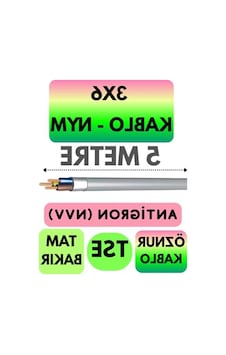 Öznur 3x6 Nym Antigron Kablo, 5 Metre Uzunluk, Gri Öznur 3x6 Nym Antigron Kablo, 5 Metre Uzunluk, Gri