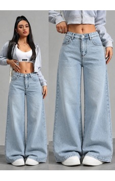 Butik İstanbul Kadın Yüksek Bel Geniş Paçalı Kot Pantolon Mavi Butik İstanbul Kadın Yüksek Bel Geniş Paçalı Kot Pantolon Mavi