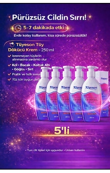 Tüyeson Tüy Dökücü Krem 5 x 250 ML