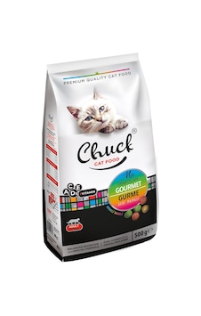 Chuck Gourmet Renkli Taneli Yetişkin Kedi Maması 500 G
