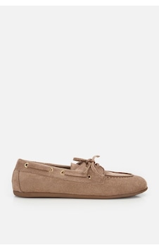 Yaya Kadın Vizon Süet Bağcık Detaylı Loafer Yaya Kadın Vizon Süet Bağcık Detaylı Loafer